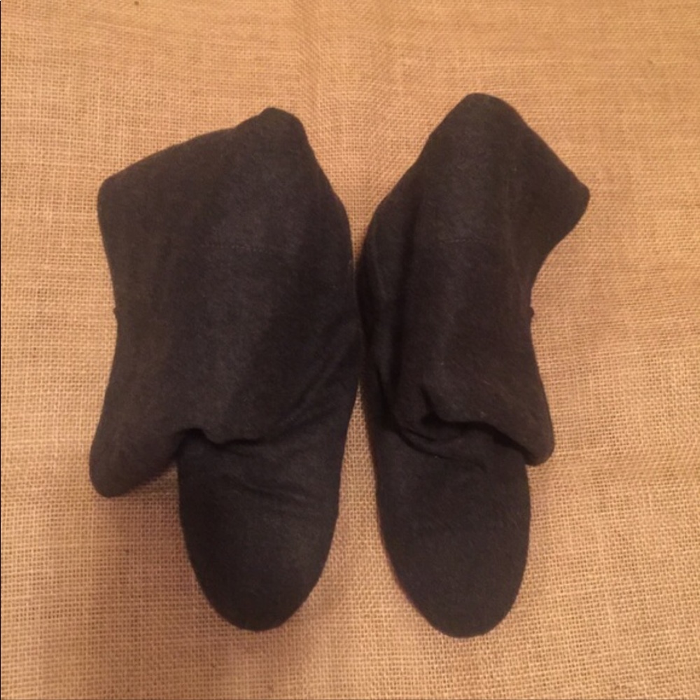 👢Gray Wool Felt Ankle/Mid Calf Boot